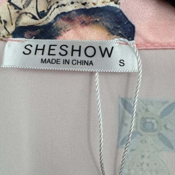 Sheshow Queen Elizabeth II Vintage Pajama Set woman’s size Small Pink long set - Picture 3 of 16